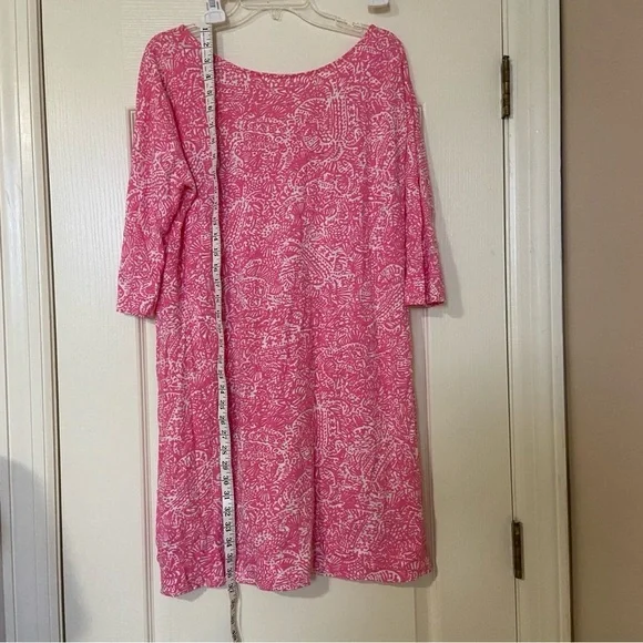 Lilly Pulitzer Pink and White Long Sleeve Dress - Picture 6 of 9